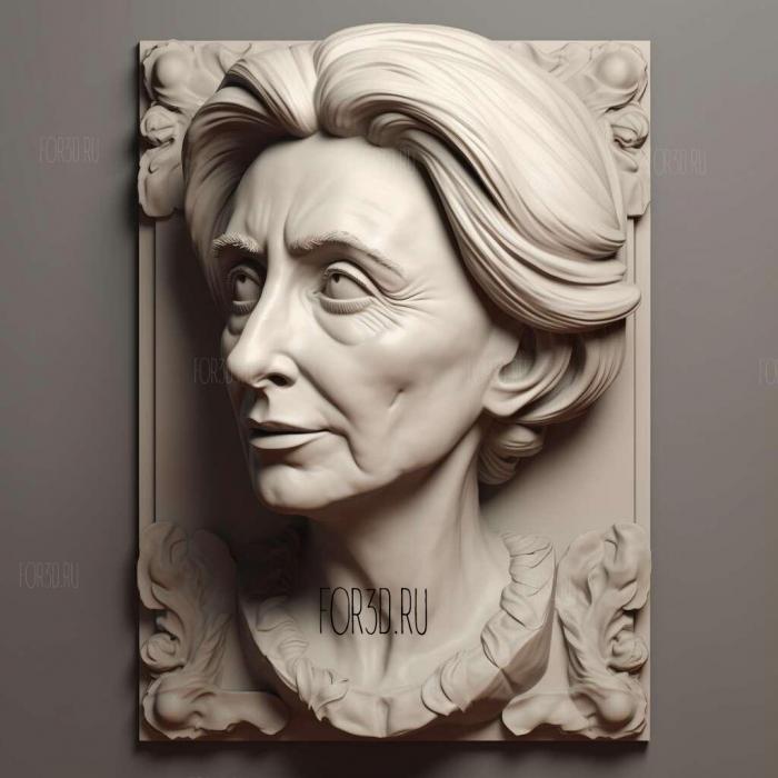 Nancy Pelosi 1 stl model for CNC